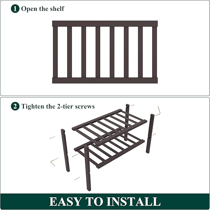 Smiry Bamboo Shoe Rack for Closet, 2 Tier Small Wooden Stackable Shoe Organizer, Free Standing Shoes Storage Shelf for Entryw