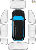 KMF 8pcs Thicken Car Sun Shades for Toyota Highlander 2008-2013 Accessories, Custom Fit Window Covers Sunshade for Windshield Side Rear, UV Block and Blackout Privacy for Car Camping Outdoor