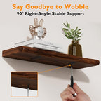 Floating Shelves for Wall Rustic Farmhouse 36 Inch Floating Shelf Bathroom Wooden Shelves for Wall Mounted Live Edge Pine She
