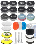 194 PCS 2 Inch Wet Dry Sanding Discs, Drill Polishing Kit with 60 to 10000 Grit Hook and Loop Sandpaper Assortment for Dremel