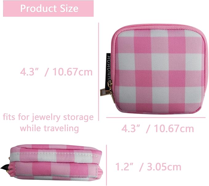 Travel Jewelry Case Small Jewelry Organizer Purse Jewelry Bag Women Christmas Gifts Jewelry Purse for Bracelet Rings Earring 