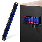 WORKPRO Magnetic Screwdriver Organizer and Wrench Organizer, Aluminum Rail Magnetic Tool Organizers, Tool Holder, Tool Box Or
