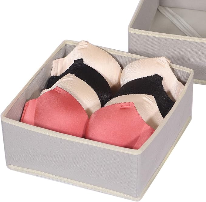 DIOMMELL Foldable Cloth Storage Box Closet Dresser Drawer Organizer Fabric Baskets Bins Containers Divider for Clothes Underw
