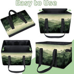 Reusable Grocery Bags Heavy Duty Shopping Bags Foldable Large Tote Bags with Long Handles & Hard Bottom