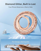 SYNCWIRE Magnetic Phone Ring Holder for MagSafe - Glitter Phone Grip Stand with 360° Rotation Finger Ring Kickstand Blingbling Compatible with iPhone 17 16 15 14 13 12 Pro Max MagSafe Accessories