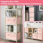 Criusia Storage Cubes- 11 Inch Cube Storage Bins for Organizing Shelves - Nursery Closet Organization Bins for Clothes Blanke