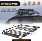 Nilight 51" X 36" X 5" Universal Roof Rack Cargo Basket Heavy-Duty 200LBS Capacity Rooftop Cargo Carrier Luggage Holder & Soft Waterproof|Cargo Bag|Net|Ratchet Straps for SUV Truck Vehicle