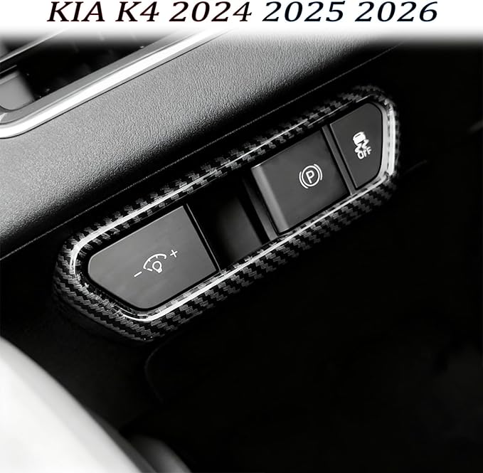 Front Lamp Adjustment Cover,for Kia k4 2024 2025 2026,Stylish Automobile Front Lamp Adjusting Trim Accessories - Carbon Fiber