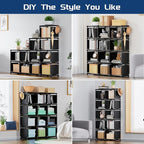 Mavivegue Book Shelf, 12 Cube Storage Organizer, DIY Bookcase, Metal Cube Bookshelf, Cubbies Closet Storage Organizer Shelves