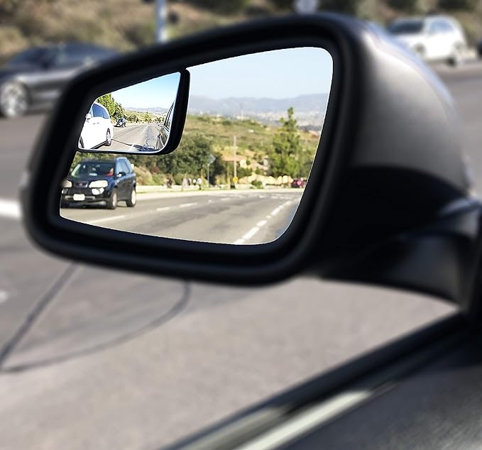 Blind Spot Mirror - Extended View, Premium Real Glass, Custom Fit - Compatible with BMW X2 F39 - Set of 2 (Left & Right)