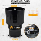 EcoNour Car Cup Holder Expander | Fits 32/40 oz Hydro Flasks, Yeti, Nalgene & Large Bottles up to 3.8" | Universal Cup Adapte