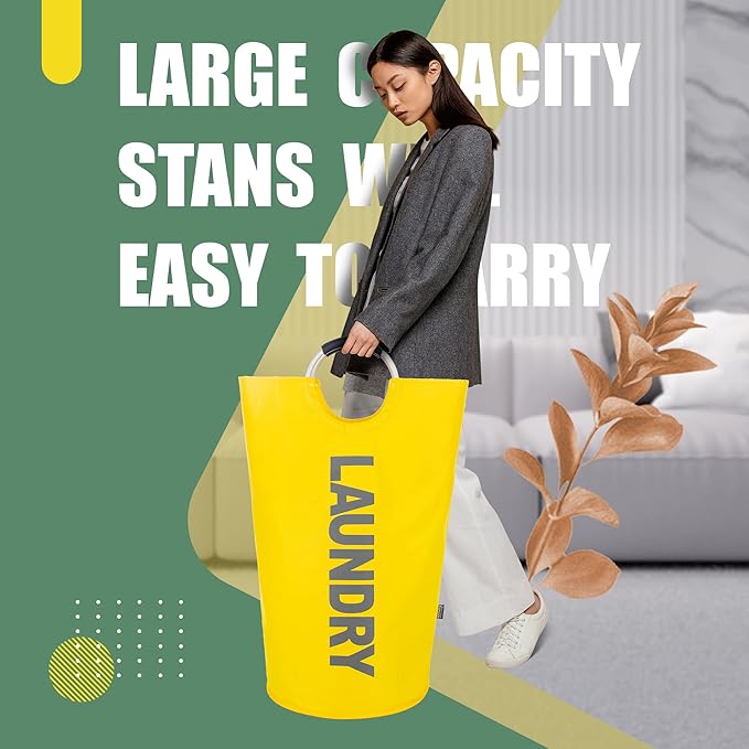 Caroeas 95L Pro Large Laundry Basket (13 Colors), Waterproof Laundry Hamper, Laundry Bag with Padded Handles, Clothes Hamper 