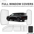 KMF 10pcs Thicken Sun Shades for Hyundai Santa Fe 2024-2025 2026 Accessories,Full Car Windshield Sunshade Window Covers for Side Rear,UV Block and Blackout Privacy for Camping