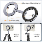 Itramax Magnetic Phone Holder for Gym,Double Ring Magnetic Gym Phone Stand,360° Adjustable Cell-Phone Mount for iPhone 17 Air 16 15 14 13 12 Pro Max,Mag/Safe Case,Metal Surfaces,Alloy Base,Golf Cart