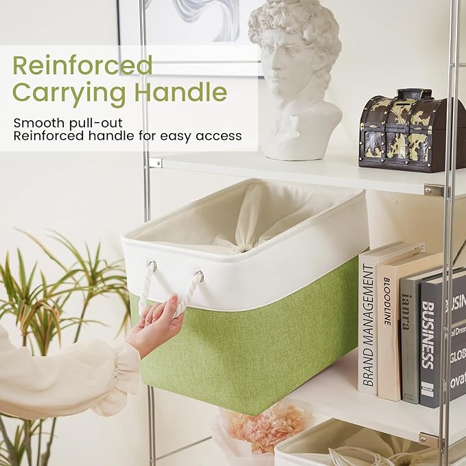 Large Storage Baskets- 16x12x12 inch Storage Bins for Shelves and Closet Organizing, Foldable Fabric Bin for Home Organizatio