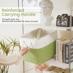 Large Storage Baskets- 16x12x12 inch Storage Bins for Shelves and Closet Organizing, Foldable Fabric Bin for Home Organizatio