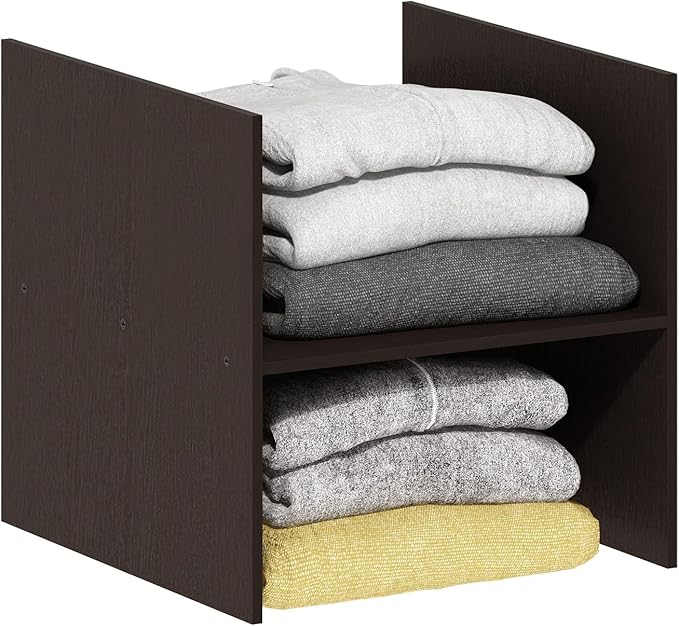 Furinno Cubicle Cube Insert, H-Shelf Cube Organizer, 2-Tier Shelf Dividers, Fits into Furinno Extra Thick Cubes, for Organize