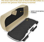 Sunglass Holder for Car Visor Clip, Car Visor Glasses Case, Vehicle Visor Accessories Organizer Box, Car Sunglass Holder Suitable for Truck, SUV and Sedan to Place Glasses (Beige)