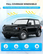 8pcs Windshield Sun Shades for Ford Bronco 2021-now，Accessories, Reflective Thicken Full Car Window Covers Sunshade for Windshield Side Rear, UV Block and Blackout Privacy for Camping Napping