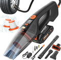 THINKWORK 20V Car Vacuum & Air Inflator, Dual Function High Power Handheld Cordless Vacuum with 18000pa Suction Power for Car