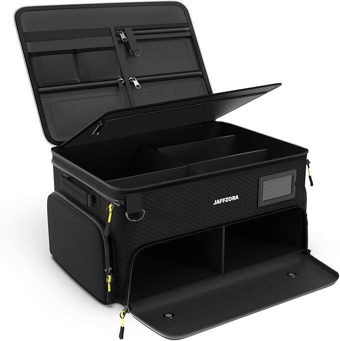 4-Layer Golf Trunk Organizer, Golfer Gifts for Men Women with Separate Ventilated Compartment for 2 Pairs Shoes, Waterproof