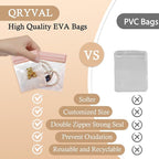 Jewelry Organizer and Storage Box with 24 EVA Anti Tarnish Bags, Travel Acrylic Case for Earrings, Necklaces & Rings, Elegant