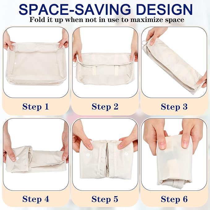 28 Pcs Packing Cubes Packing Organizers Luggage Organizer Bags Foldable Travel Luggage Cubes Suitcases Organizer Bags (Dark C