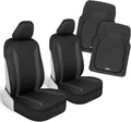 Motor Trend (2) Car Seat Covers for Front Seats with (2) Trimmable Car Floor Mats – Universal Fit Auto Accessories for Cars, 