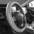 Car Pass Classical Leather Automotive Universal Steering Wheel Covers,Universal Fit for Suvs,Trucks,Sedans,Cars,Vans,14.5-15i