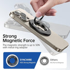 SYNCWIRE Magnetic Phone Ring Holder for MagSafe [2 Pack] - Magnet Cell Phone Grip Stand Finger Ring Kickstand Two-Sided Magnetic Compatible with iPhone 17 Pro Max 16 15 14 13 12 MagSafe Accessories