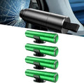 4Pcs Life Hammer Car Escape Tool and Seatbelt Cutter, Seat Belt Cutter and Glass Breaker, for Land and Underwater (4Pcs Green