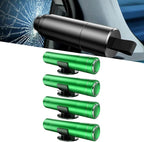 4Pcs Life Hammer Car Escape Tool and Seatbelt Cutter, Seat Belt Cutter and Glass Breaker, for Land and Underwater (4Pcs Green