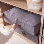 iwill CREATE PRO Underbed Storage Boxes for Bedding/Garment/Duvets/Blankets/Shoes, Folding Fabric Rigid Under bed Storage Bin
