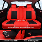Coverado Car Seat Covers Full Set, 5 Seats Leather Seat Covers for Cars, Waterproof Front and Rear Car Seat Cushions Protecto