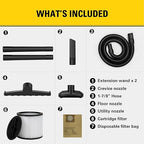 STANLEY 12 Gallon 5.5 Peak HP Wet/Dry Vacuum, 3 in 1 Shop Vacuum Blower,1-7/8"x6 Hose, Range for Garage, Carpet Clean, Worksh