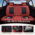 Coverado Car Seat Covers Full Set, Seat Covers for Cars, Car Seat Cover, Car Seat Protector, Leather Car Seat Cushion, Waterp