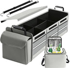 Car Trunk Organizer,115L Heavy Duty Collapsible Trunk Storage, with Insulated Leakproof Cooler Bag Vehicle Cargo Organizer with