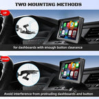 CD Slot Mount for Carplay Screen 17mm Ball Adapter with 4-Button Lock Compatible with 7-10.26 Inch Portable Car Play Baby Camera Monitors Cell Phone Replacement Cd Mount