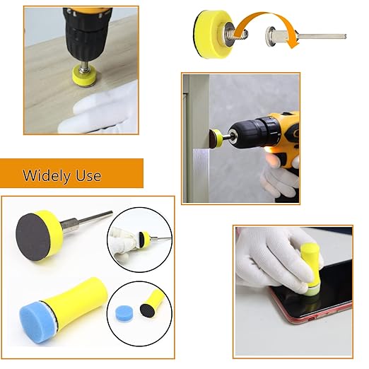 160Pcs 1inch Sanding Discs Hook and Loop 60 to 10000 Wet Dry Sandpaper with 1/8" Shank Backing Pad,Hand Sanding Block,Sponges