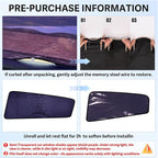 ZATOOTO Tesla Model 3 Car Window Shade for Baby, Bluish-Purple Static Cling Car Shades for Rear Window | Block Harsh Sunlight | UV Protection | Rear Window Sun Shade with Storage Bag | 2018-2025 |