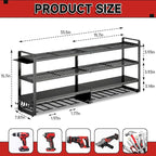Large Power Tool Organizer Wall Mount, 4 Layer Heavy Duty 8 Cordless Drill Holder Tool Storage Rack, Load 400lbs Utility Powe