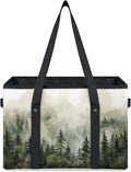 Reusable Grocery Bags Heavy Duty Shopping Bags Foldable Large Tote Bags with Long Handles & Hard Bottom