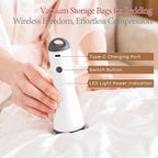 Vacbird Vacuum Seal Bags for Clothing, 20 Pack Vacuum Storage Bags with Rechargeable Cordless Air Pump(5J+5L+5M+5S), Space Sa