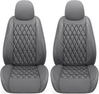 NS YOLO Leather Car Seat Covers,Universal Fit for Most Cars,SUVs and Sedans,Waterproof Luxury Leatherette Cushions, 2 Seats P