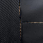 Flying Banner car seat Covers Protects Leopard Printing Velvet Faux Leather Carbon Fiber Front Pair Carbon Fibre (Leopard Bla