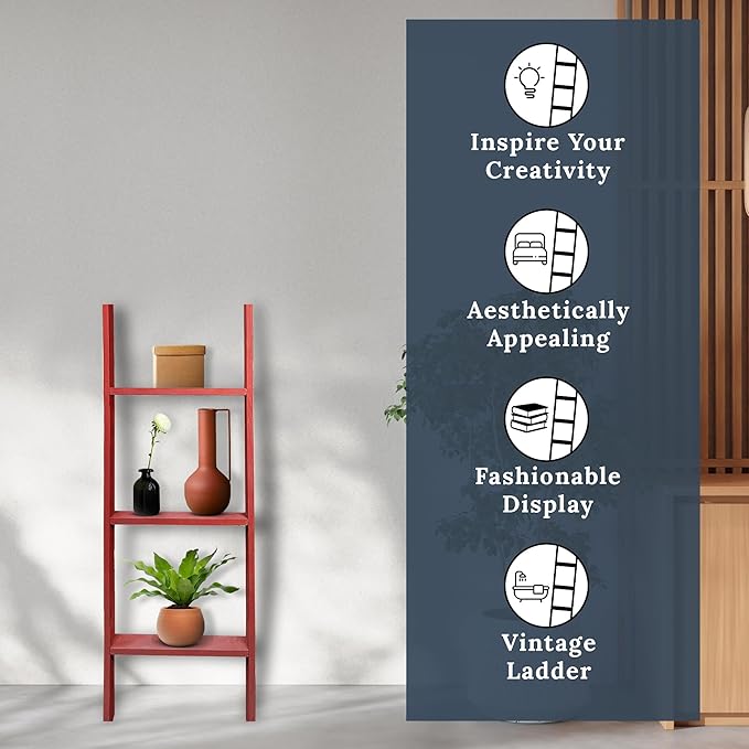 BARNWOODUSA Throw Blanket Ladder – Fully Assembled Reclaimed Wood – Rustic Decorative Ladder for Towels, Quilts, & More – Per