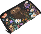Car Tissue Holder Car Visor Organizer Tissue Box Holder for Car Sun Visor Organizer with Car Vehicle Accessories Essentials Interior for Women Men Black Owl Flowers Butterflies
