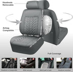 CAR PASS Neoprene Waterproof Seat Covers Full Sets, Wetsuit Car Seat Covers 5 Seats Universal Fit for Vans, Truck, SUV, 3D Ty