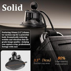 Camera Suction Cup Mount with Ball Head Magic Arm, Twist-Lock Composite Suction Cup Mount on Car Boat Windshield Window with 1/4"-20 Threaded for Action Camera/Camcorder/Phone Holder