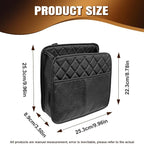 Car Seat Organizer Backseat, PU Leather Hanging Storage Bag with Multiple Pockets, Multipurpose Waterproof Car Organizer Foldable 2.14 Gallon Large Capacity Auto Accessories for Most Cars